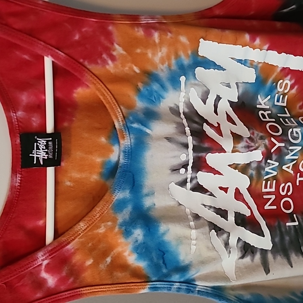 Stussy Tie-Dye Tank Top Size M Medium - Picture 2 of 5